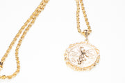 Large Peso Pendant on Gold Chain  P30