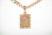 Chain with Red Rose Pendant