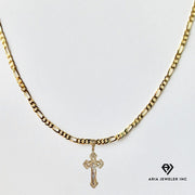Chain with Gold Filigree Crucifix