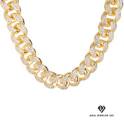 Bling Gold or silver Cuban Link bracelet with Key lock P30