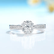 2CT Moissanite Necklace Earring Ring Set