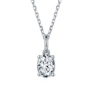 Oval Brilliant Moissanite Pendant Necklace Earring Set