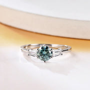 1ct Green Moissanite Ring