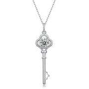 1.0Ct Moissanite Round Diamond Pendant Necklace