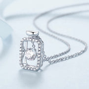 5mm Rectangle Moissanite Necklace