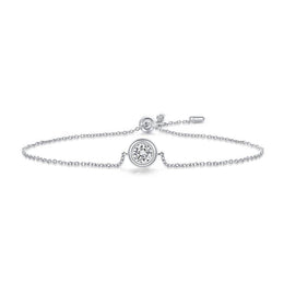 Round Moissanite Bracelet Earrings Necklace Jewelry Set