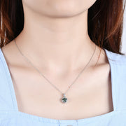 1ct Green Moissanite Necklace