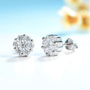 2CT Moissanite Necklace Earring Ring Set