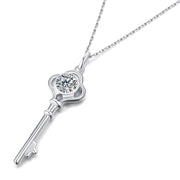 1.0Ct Moissanite Round Diamond Pendant Necklace