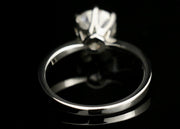 2.0c Moissanite ring in silver