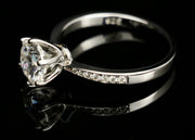 2.0c Moissanite ring in silver