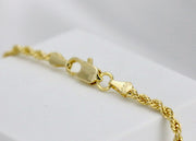 14k gold plated rope with diamond elephant charm