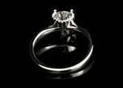 1.0c Moissanite ring in silver