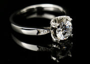 1.0c Moissanite ring in silver