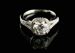 2.0c Moissanite Ring in silver