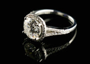 3.0ct Moissanite ring in silver