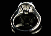 3.0ct Moissanite ring in silver