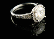 3.0ct Moissanite ring in silver