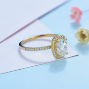 Solid 10K gold Ring with 1.5ct Moissanite