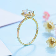 Solid 10K gold Ring with 1.5ct Moissanite