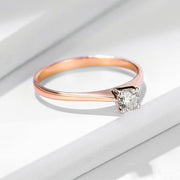 10k/14k Rose  gold plated Moissanite Ring