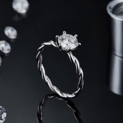 Vintage Moissanite Ring 0.5c/1.0c