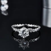 Moissanite Ring 0.5c/1.0c
