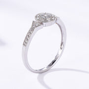 10K White  gold plated Moissanite Ring