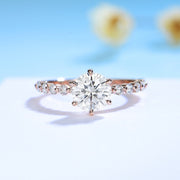 10k/14k White/Yellow/Rose  gold plated Moissanite Ring