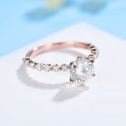 10k/14k White/Yellow/Rose  gold plated Moissanite Ring