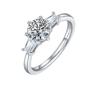 Moissanite Ring 1.0c
