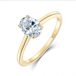 10k Yellow Gold With 1.0ct Moissanite