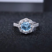 Sky Blue Topaz on silver ring