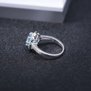 Sky Blue Topaz on silver ring