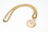 Large Peso Pendant on Gold Chain