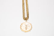 Large Peso Pendant on Gold Chain  P30