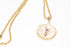Large Peso Pendant on Gold Chain