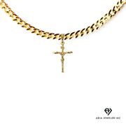 Chain with Simple Golden Crucifix