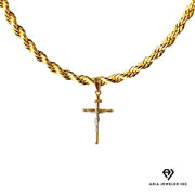 Chain with Simple Golden Crucifix