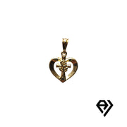 Chain with Heart Cross Pendant