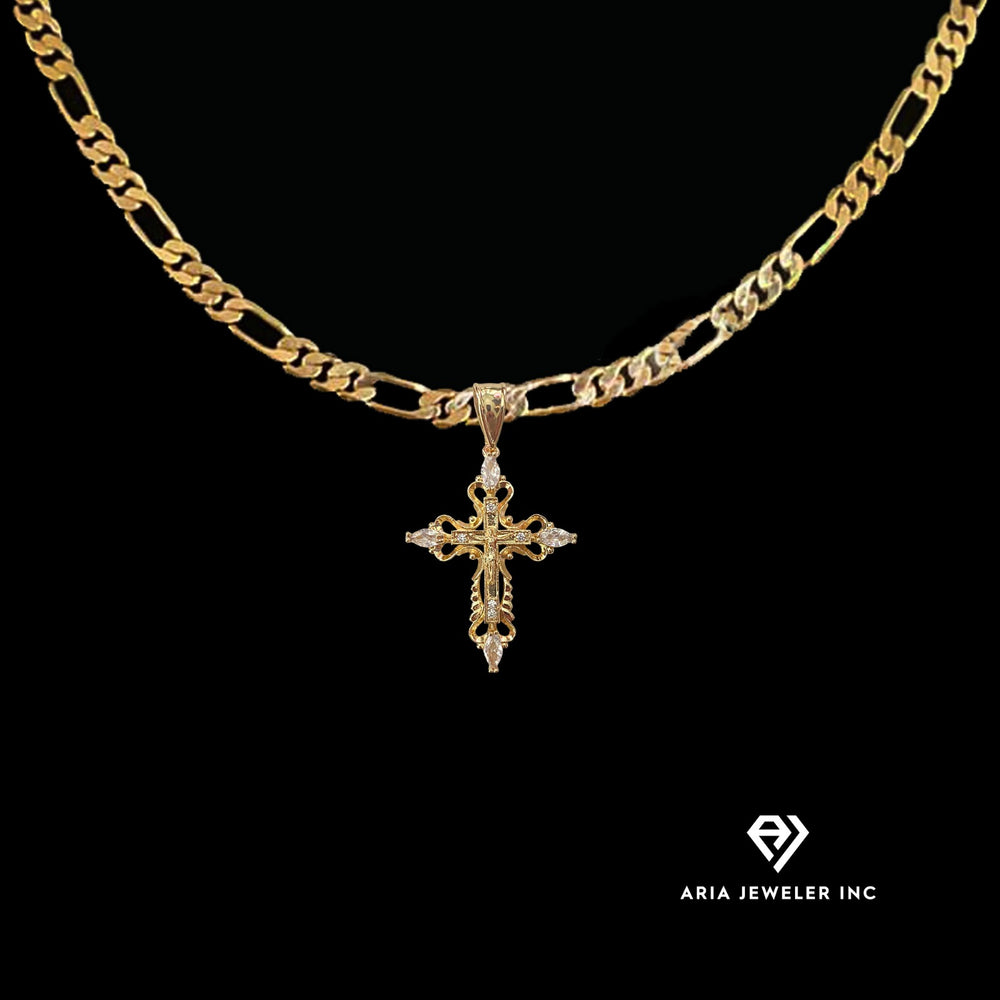 Chain with Elegant Golden Crucifix