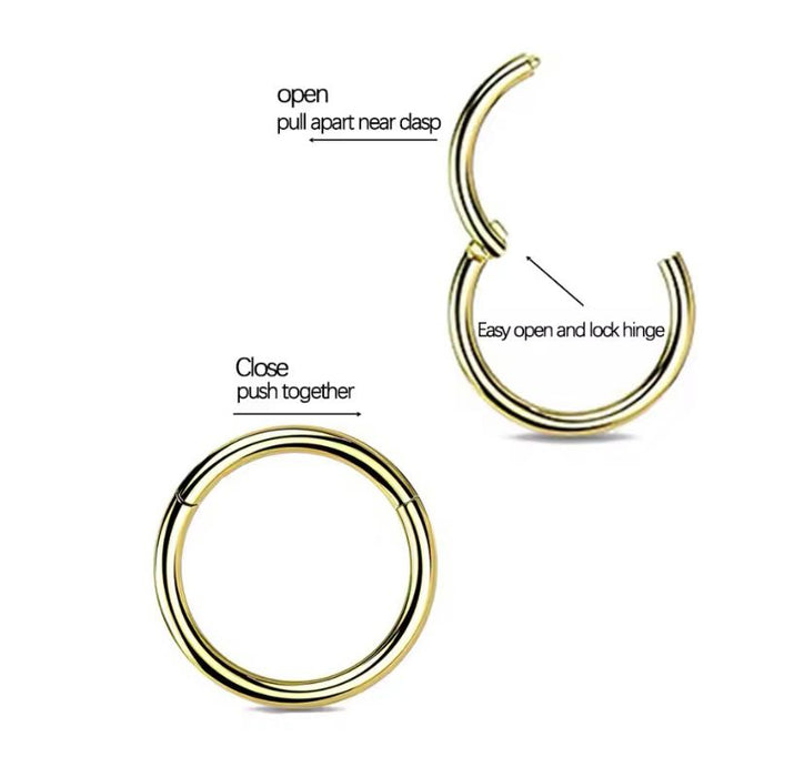 14k Gold Plated Hoop Nose Ring