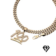 Aria LUX 10mm Cuban Chain With 100 Emoji Pendent
