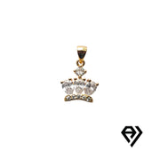 Chain with Gold Diamond Crown Pendant