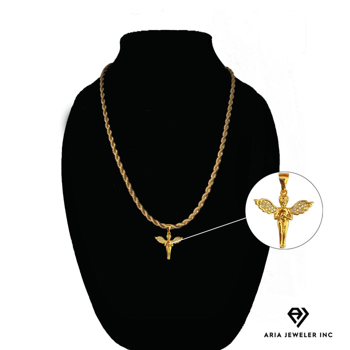 Chain with Golden Angel Pendant