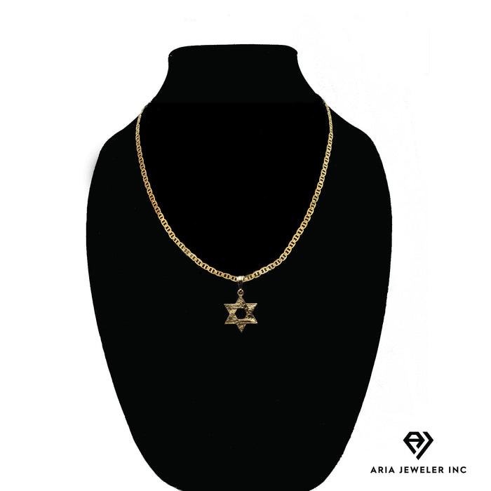 Chain with Gold Star of David Pendant