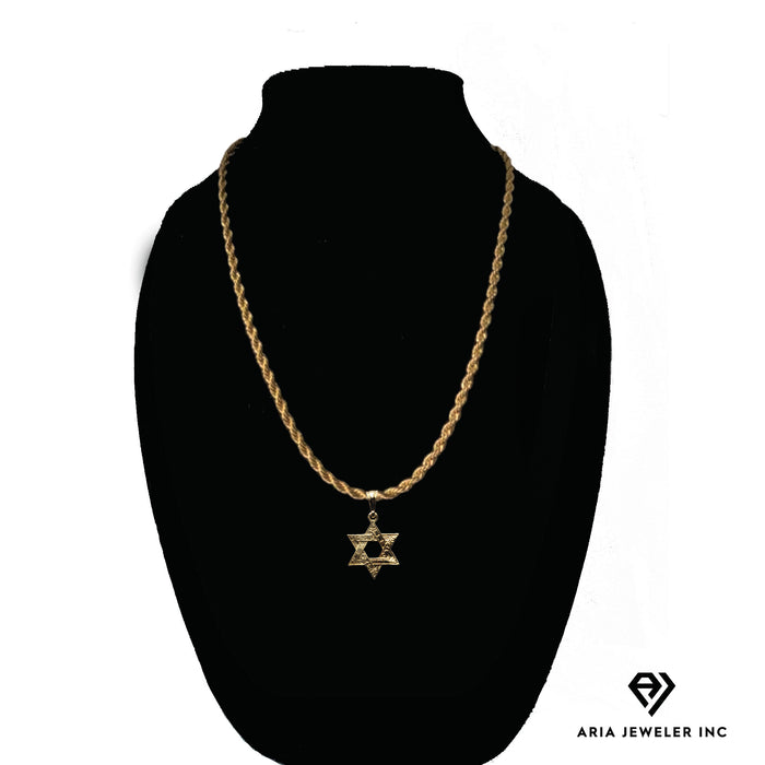 Chain with Gold Star of David Pendant