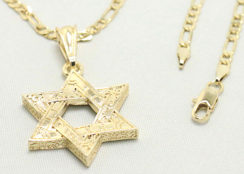 Chain with Gold Star of David Pendant