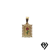 Chain with Red Rose Pendant