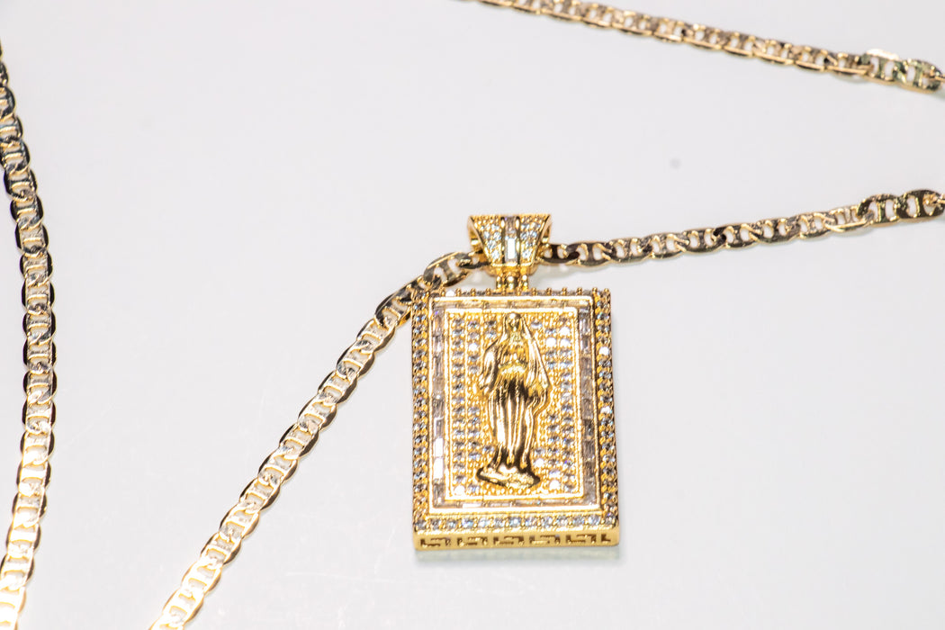 Chain with Diamond St. Mary Pendant